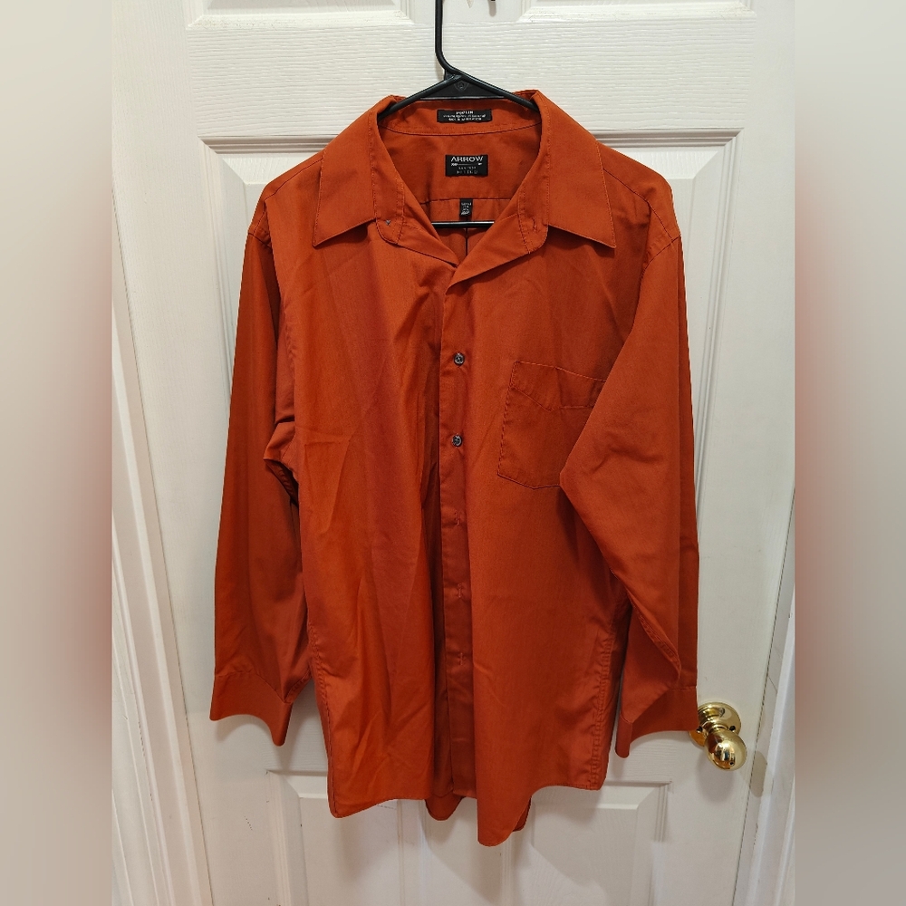 Men's Rust Poplin Shirt